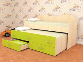 Кровать детская Нимфа двухместная 2.0 Венге/Дуб молочный в Покровске - pokrovsk.katalogmebeli.com | фото 2