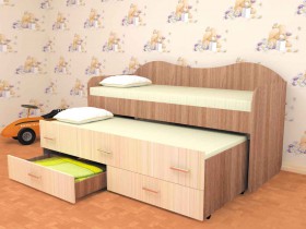 Кровать детская Нимфа двухместная 2.0 Венге/Дуб молочный в Покровске - pokrovsk.katalogmebeli.com | фото 3