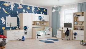 Детская комната Санни (Белый/корпус Клен) в Покровске - pokrovsk.katalogmebeli.com | фото 3