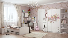 Детская комната Совушки (Белый/корпус Выбеленное дерево) в Покровске - pokrovsk.katalogmebeli.com | фото 5