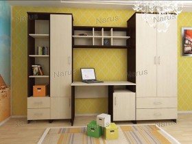 Детская Студент Комплект мебели (Дуб сонома/Белый) в Покровске - pokrovsk.katalogmebeli.com | фото