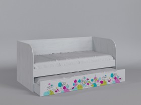 Диван-кровать Флёр (Белый/корпус Выбеленное дерево) в Покровске - pokrovsk.katalogmebeli.com | фото