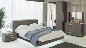 Двуспальная кровать «Наоми» (Белый глянец) в Покровске - pokrovsk.katalogmebeli.com | фото 2