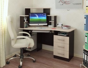 Компьютерный стол Каспер (венге/лоредо) в Покровске - pokrovsk.katalogmebeli.com | фото 1