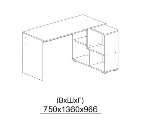Компьютерный стол угловой СКМУ-3 дуб сонома/белый в Покровске - pokrovsk.katalogmebeli.com | фото 3