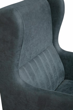 Кресло для отдыха "ЕвроМагнат" (замша дельта серо - синий)/осн. в Покровске - pokrovsk.katalogmebeli.com | фото 3