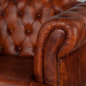 Кресло кожаное Лофт Честер-Нью (Коричневый, Рыжий) в Покровске - pokrovsk.katalogmebeli.com | фото 4