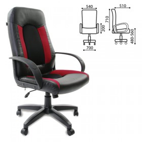 Кресло офисное BRABIX Strike EX-525 (черно-красный) в Покровске - pokrovsk.katalogmebeli.com | фото 1