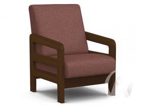 Кресло отдыха Вега-34 (орех лак/UNO BERRY) в Покровске - pokrovsk.katalogmebeli.com | фото