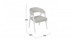 Кресло «Техас 1» (Белый матовый/Шенилл Estetica Moonstone №221) в Покровске - pokrovsk.katalogmebeli.com | фото 2