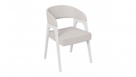 Кресло «Техас 1» (Белый матовый/Шенилл Estetica Vanille №220) в Покровске - pokrovsk.katalogmebeli.com | фото 1