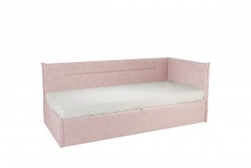 Кровать 0.9 Альба Тахта (Нежно-розовый велюр) в Покровске - pokrovsk.katalogmebeli.com | фото