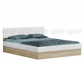 Кровать 1,4 спальня Фортуна (Дуб сонома/белый глянец) в Покровске - pokrovsk.katalogmebeli.com | фото