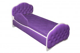 Кровать 160 Гармония 32 Фиолетовый (мягкий бортик) в Покровске - pokrovsk.katalogmebeli.com | фото