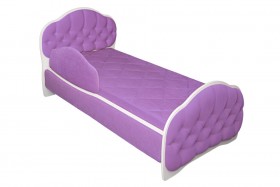 Кровать 160 Гармония 67 Светло-фиолетовый (мягкий бортик) в Покровске - pokrovsk.katalogmebeli.com | фото 1