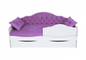 Кровать 170 серии Иллюзия Лайт 1 ящик 32 Фиолетовый (подушки) в Покровске - pokrovsk.katalogmebeli.com | фото