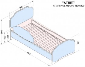 Кровать 180 Атлет 76 Зелёный (мягкий бортик) в Покровске - pokrovsk.katalogmebeli.com | фото 2