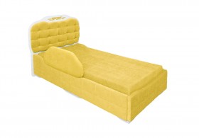 Кровать 190 Атлет Lux 74 Жёлтый (мягкий бортик) в Покровске - pokrovsk.katalogmebeli.com | фото