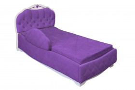 Кровать 190 Гармония Lux 32 Фиолетовый (мягкий бортик) в Покровске - pokrovsk.katalogmebeli.com | фото 1