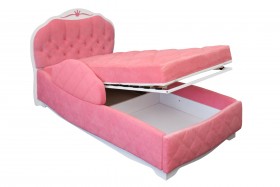 Кровать 190 Гармония Lux 32 Фиолетовый (мягкий бортик) в Покровске - pokrovsk.katalogmebeli.com | фото 2