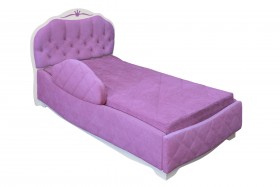 Кровать 190 Гармония Lux 67 Светло-фиолетовый (мягкий бортик) в Покровске - pokrovsk.katalogmebeli.com | фото 1