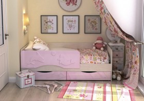Кровать Алиса КР-812 1,6 Белфорд/Розовый металлик в Покровске - pokrovsk.katalogmebeli.com | фото 2