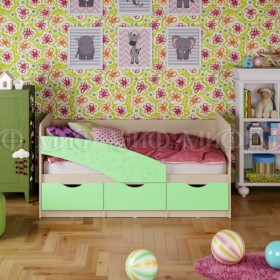 Кровать Бабочки 1,6м (Салат матовый) в Покровске - pokrovsk.katalogmebeli.com | фото 1
