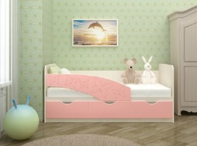 Кровать Бабочки 1,8м (Розовый металлик) в Покровске - pokrovsk.katalogmebeli.com | фото 1
