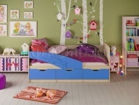 Кровать детская 1,6м Дельфин (Синий матовый) в Покровске - pokrovsk.katalogmebeli.com | фото
