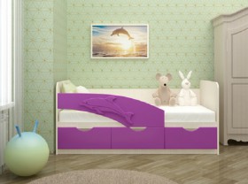 Кровать детская 1,6м Дельфин (Розовый металлик) в Покровске - pokrovsk.katalogmebeli.com | фото 8