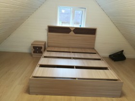 Кровать Николь 1.6 (Венге/Лиственница светлая) в Покровске - pokrovsk.katalogmebeli.com | фото 2