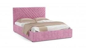 Кровать Гамма ш. 1400 (без основания для хранения) (велюр тенерифе розовый) в Покровске - pokrovsk.katalogmebeli.com | фото