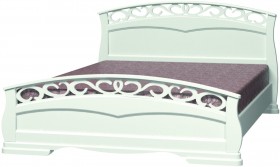 Кровать Грация-1 из массива сосны 1600*2000 Белый античный в Покровске - pokrovsk.katalogmebeli.com | фото 5