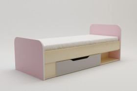 Кровать Грэйси 1650х750 (Розовый/Серый/корпус Клен) в Покровске - pokrovsk.katalogmebeli.com | фото 2