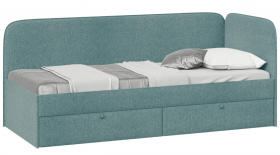 Кровать «Молли» с мягкой обивкой (900) тип 1 (Микровелюр Scandi Indigo 11) в Покровске - pokrovsk.katalogmebeli.com | фото