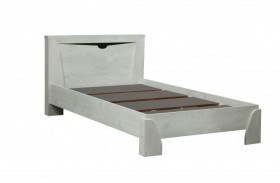 Кровать одинарная 33.07 с настилом "Лючия" (ш. 900)/(бетон пайн белый / венге / белый) в Покровске - pokrovsk.katalogmebeli.com | фото