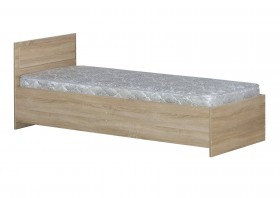 Кровать одинарная 800-2 без матраса (прямые спинки) Дуб Сонома в Покровске - pokrovsk.katalogmebeli.com | фото 1