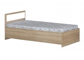 Кровать одинарная 900-2 без матраса (прямые спинки) Дуб Сонома в Покровске - pokrovsk.katalogmebeli.com | фото 1