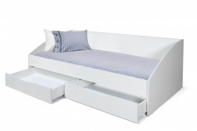 Кровать одинарная "Фея - 3" (симметричная) New/(белый / белый / ДВПО: белый) в Покровске - pokrovsk.katalogmebeli.com | фото 3