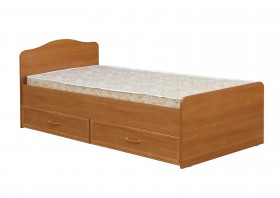 Кровать одинарная с ящиками 800-1 без матраса (круглые спинки) Вишня Оксфорд в Покровске - pokrovsk.katalogmebeli.com | фото