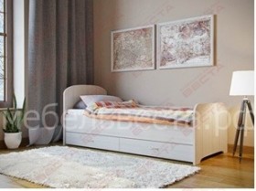 Кровать односпальная ЛДСП 800 с ящиками Дуб выбеленный в Покровске - pokrovsk.katalogmebeli.com | фото