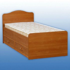 Кровать одинарная 800-2 без матраса (прямые спинки) Дуб Сонома в Покровске - pokrovsk.katalogmebeli.com | фото 2