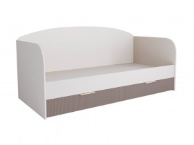 Кровать с ящиками ДКД 2000.1 Лавис (Белый софт/Грей софт/корпус Белый) в Покровске - pokrovsk.katalogmebeli.com | фото