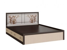 Кровать с ящиками 1,6м Мальта (Дуб венге/Дуб беленый) в Покровске - pokrovsk.katalogmebeli.com | фото