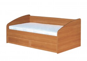 Кровать с ящиками с задней спинкой 900-1 без матраса Вишня Оксфорд в Покровске - pokrovsk.katalogmebeli.com | фото