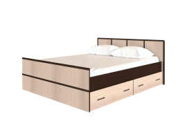 Кровать Сакура с настилом и ящиками 1,4 (Венге/Лоредо) в Покровске - pokrovsk.katalogmebeli.com | фото