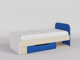 Кровать Скай 1650х750 (Синий/Белый/корпус Клен) в Покровске - pokrovsk.katalogmebeli.com | фото 1