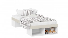 Кровать «Сканди»  Дуб Гарден/Белый в Покровске - pokrovsk.katalogmebeli.com | фото