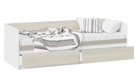 Кровать «Сканди» с 2 ящиками Дуб Гарден/Белый/Глиняный серый в Покровске - pokrovsk.katalogmebeli.com | фото 2