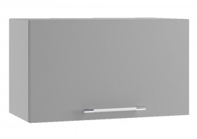 Квадро ПГ 600 шкаф верхний горизонтальный (Белый софт/корпус Серый) в Покровске - pokrovsk.katalogmebeli.com | фото